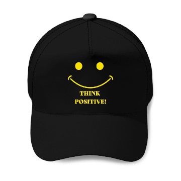 Discover Think Positive :) Baseball Caps