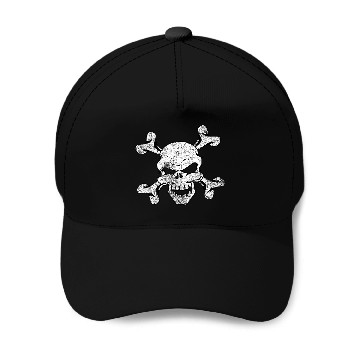 Discover Distressed Skull And Crossbones Baseball Caps