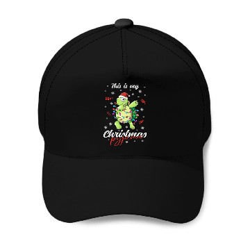 Discover Winter Christmas Pyjama Turtle Baseball Caps