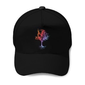 Discover Rainbow Tree Baseball Caps