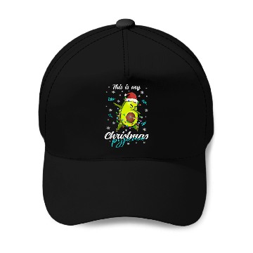 Discover Winter Christmas Pyjama Avocado Baseball Caps