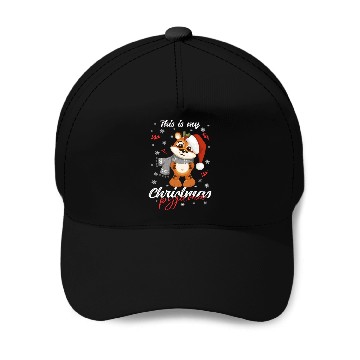 Discover Winter Christmas Pyjama Tiger Baseball Caps