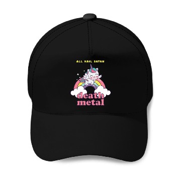 Discover Unicorn On Cloud Death Metal Baseball Caps