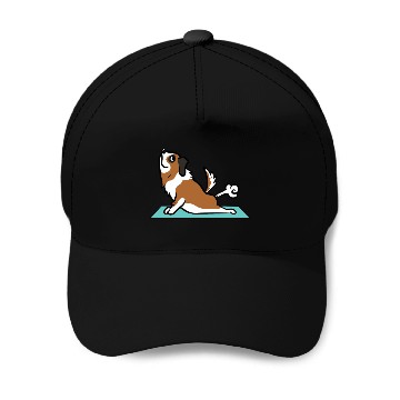 Discover Saint Bernard Yoga Pose Baseball Caps