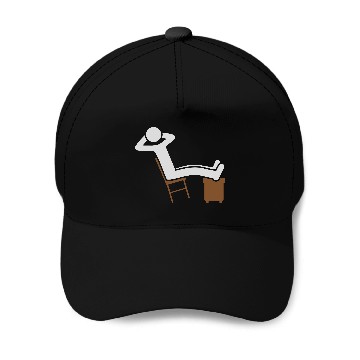 Discover Chill man chair icon Baseball Caps