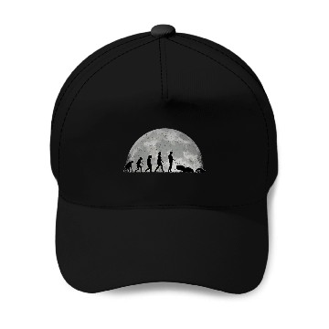 Discover Robotic Lawnmower Evolution Moon Baseball Caps