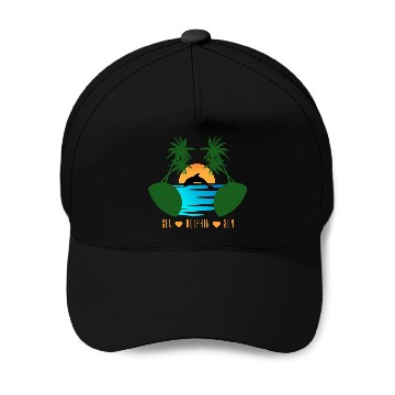 Discover dolphin nature Baseball Caps
