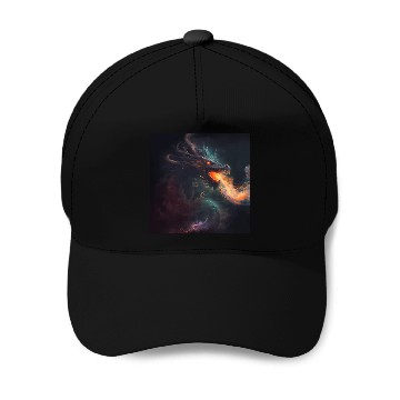 Discover Dark fantasy fire breathing dragon Baseball Caps