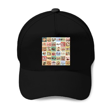 Discover Christmas Patchwork Vintage Pattern Baseball Caps