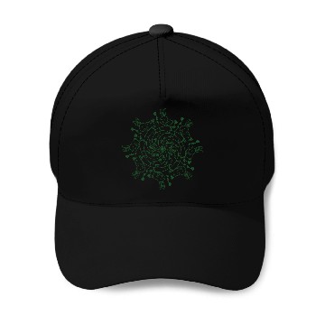 Discover Green rabbit line art Baseball Caps