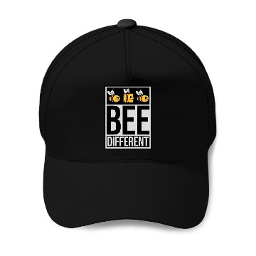 Discover bee different saying quote Baseball Caps