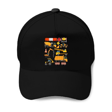 Discover Construction Payloader Tractor Dumptuck Baseball Caps