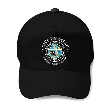 Discover Save The Ocean Keep The Sea Plastic Free Turtle Baseball Caps