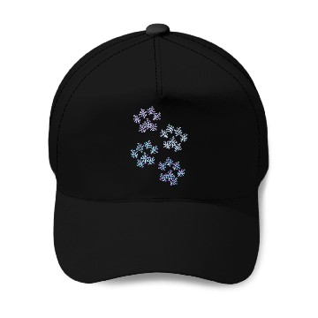Discover Snowflake Paws (Pastel) Baseball Caps