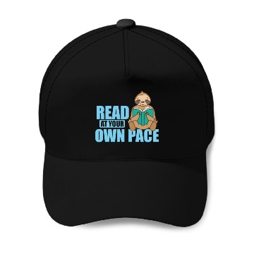 Discover Read at your own Pace Sloth lazy Environment Baseball Caps