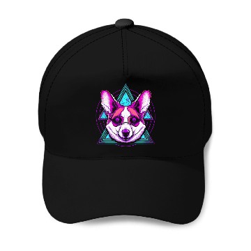 Discover Geometric Corgi Baseball Caps