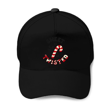 Discover Sweet but twisted candy canes pun Baseball Caps