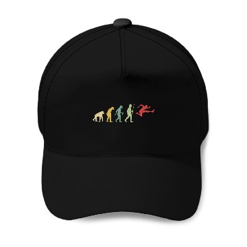 Discover Hurdles Man Running Evolution Baseball Caps
