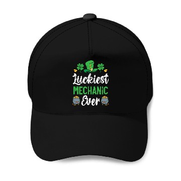 Discover Luckiest Mechanic Ever St. Patrick's Day Baseball Caps