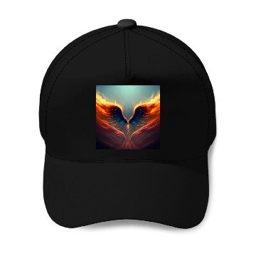 Discover Mashup Epic Wallpaper Flaming Angel Wings Baseball Caps