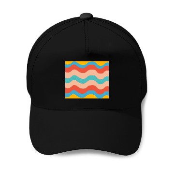 Discover abstract wavy pattern VSCO Aesthetic Color300 Baseball Caps