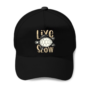 Discover Relax and Live Slow Sea Turtle Beachy Vacation Baseball Caps