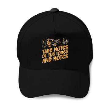 Discover Music Teacher Notes Baseball Caps