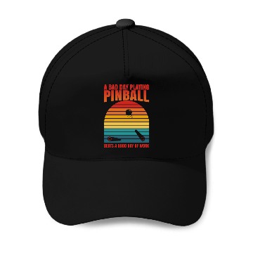 Discover Retro Pinball Beats Work Arcade Machine Baseball Caps