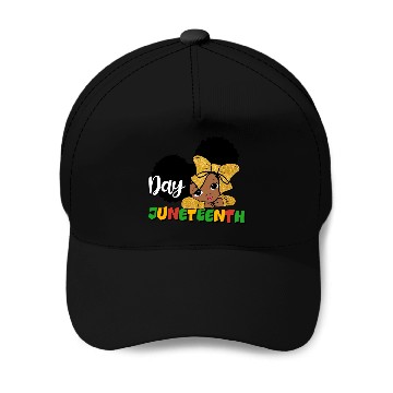 Discover Juneteenth Day Celebration Afro Girl Baseball Caps