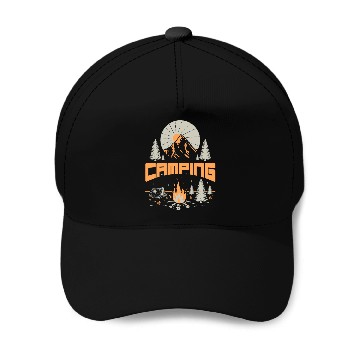 Discover Camping Adventures Lifestyle Baseball Caps