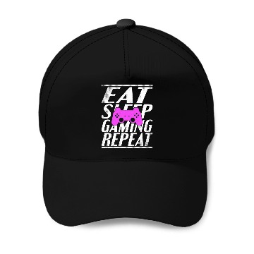 Discover eat sleep gaming Baseball Caps