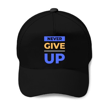 Discover never give up Baseball Caps