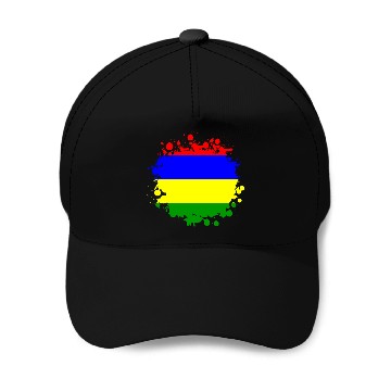 Discover Mauritius blob flag design Baseball Caps