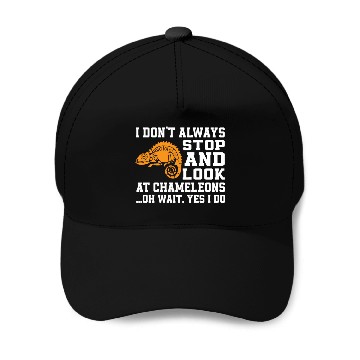Discover Funny Chameleon Lover Saying Baseball Caps