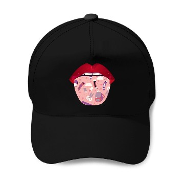 Discover Daycare Teacher Lips Baseball Caps