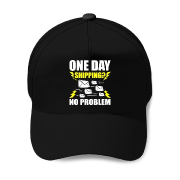 Discover One Day Shipping No Problem Mail Postal Worker Baseball Caps