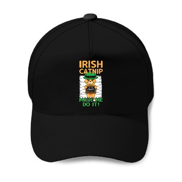 Discover Angry Funny Cat Happy Saint Patrick Day Baseball Caps
