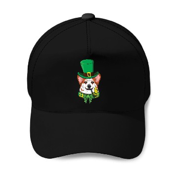 Discover Cute Corgi Irish Happy Saint Patrick Day Baseball Caps