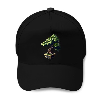 Discover 8 Bit Bonsai Tree Baseball Caps