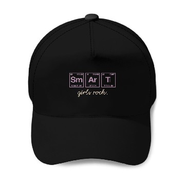 Discover SMART GIRLS ROCK - Elements Periodic Table Baseball Caps