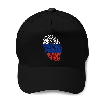 Discover Russian flag fingerprints Baseball Caps