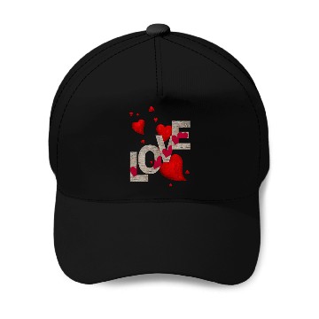 Discover love valentine 3 Baseball Caps
