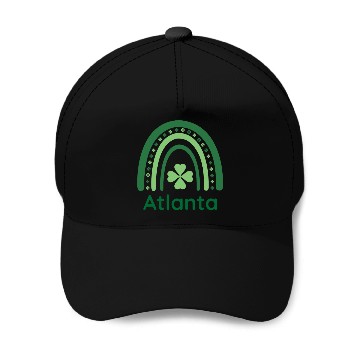 Discover Atlanta Clover Charm Boho Rainbow Baseball Caps