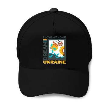 Discover Print Ukraine sunflower Baseball Caps
