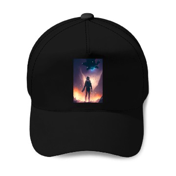 Discover galaxy space satelite astronaut Baseball Caps