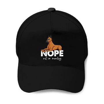Discover Nope Not On Monday Great Dane Baseball Caps