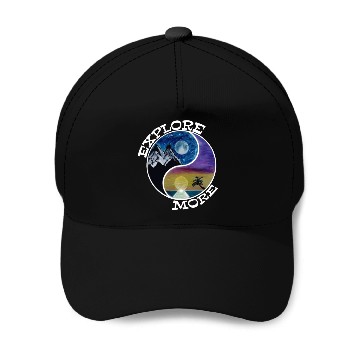 Discover Explore more mountains & oceans wanderlust guided Baseball Caps