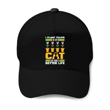 Discover Tulip Gardening Cat Baseball Caps