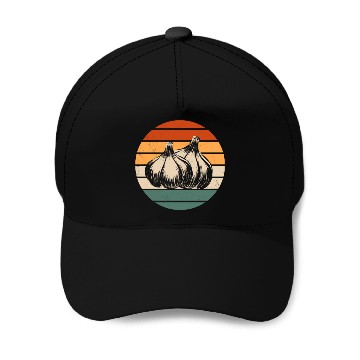 Discover Retro Garlic Design Baseball Caps