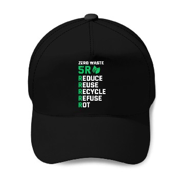 Discover 5R Waste Earth Day Planet Environment Trees Baseball Caps